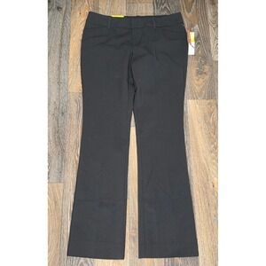 Merona Womens Modern Fit Bootcut Trousers Black Mid-Rise Stretch Dress Pants 8